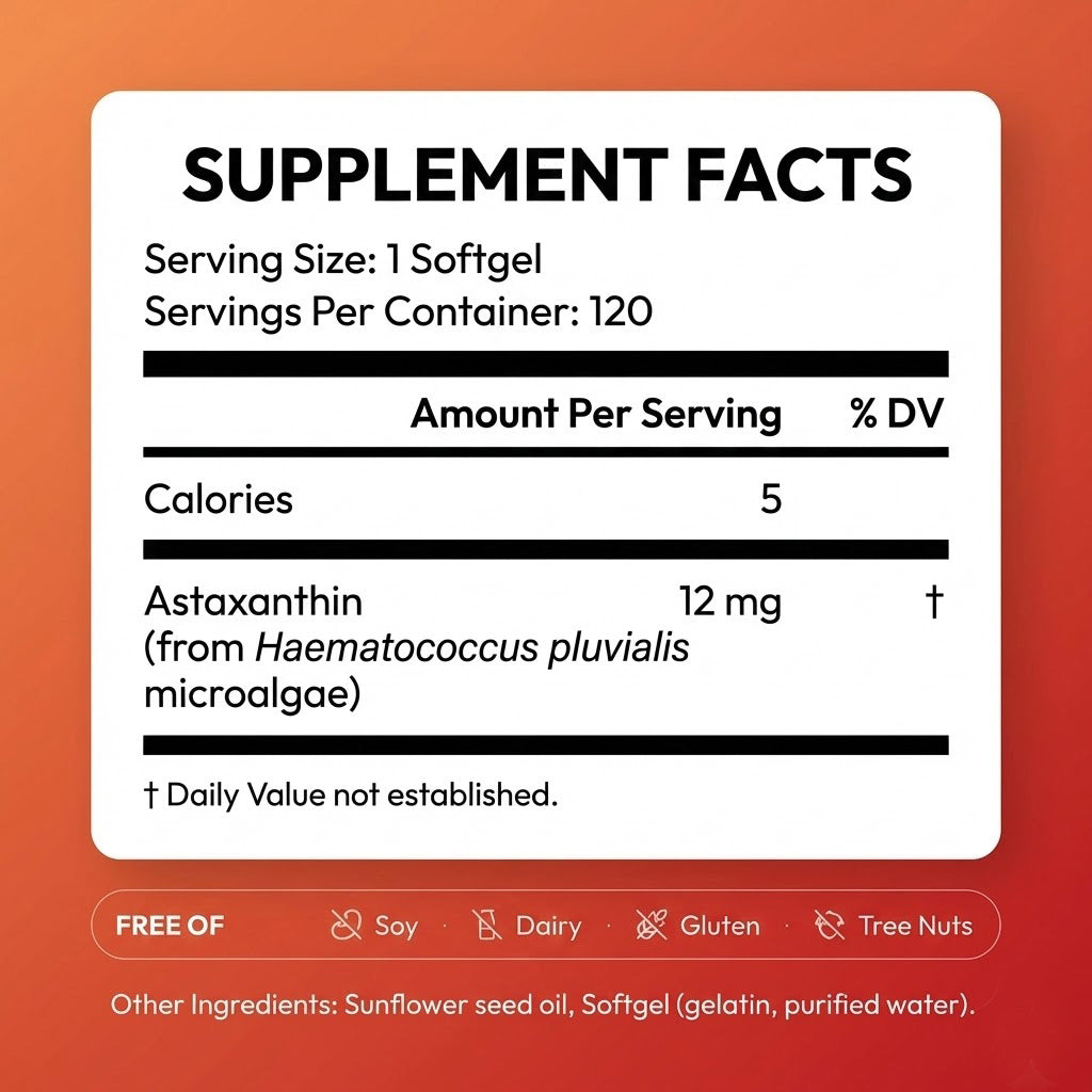 Astaxanthin Antioxidant 12mg